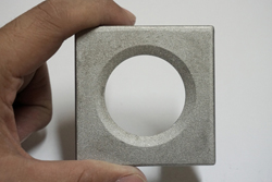 Sandblasted metal silver finish